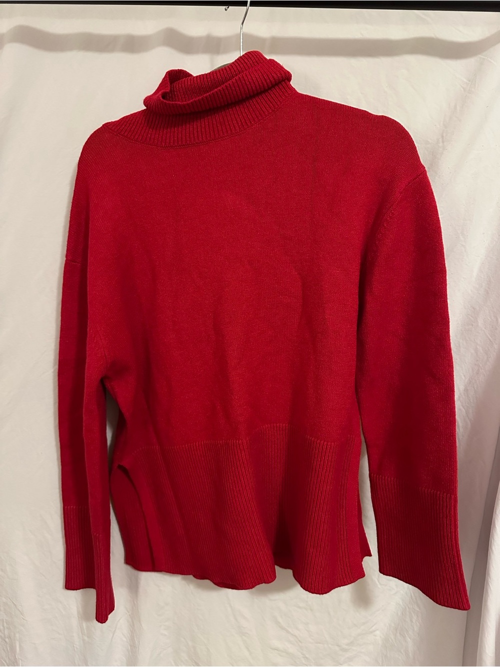 Women's Red Cowl Neck Sweater